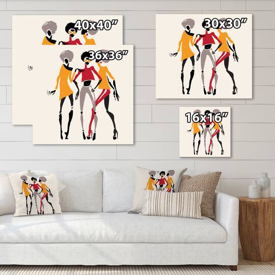 Designart - African American Women Silhouettes II